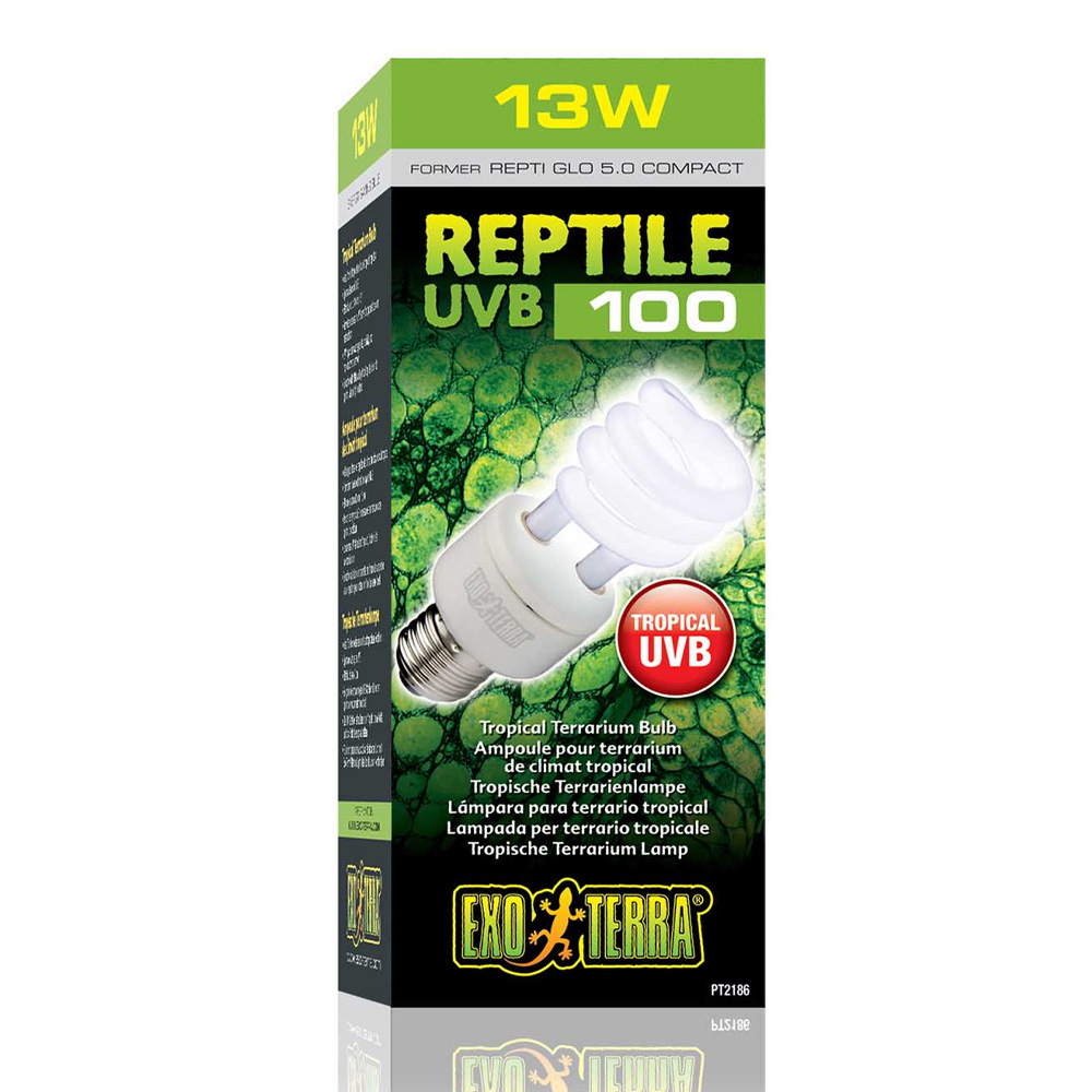 Exo Terra UVB 100 13W Repti Glo 5.0 Żarówka do Terrarium Tropikalnego